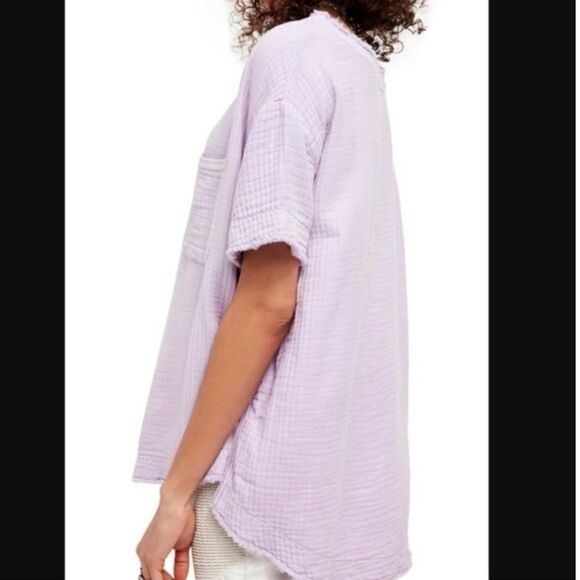 We the Free Lavender Palo Alto Top Blouse Size Medium - Picture 2 of 10